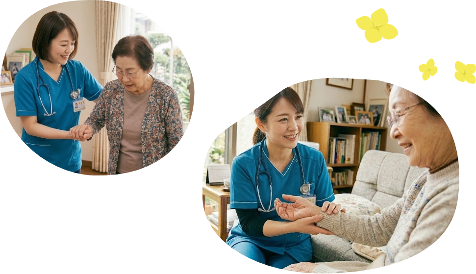 住み慣れたご自宅での訪問看護の様子